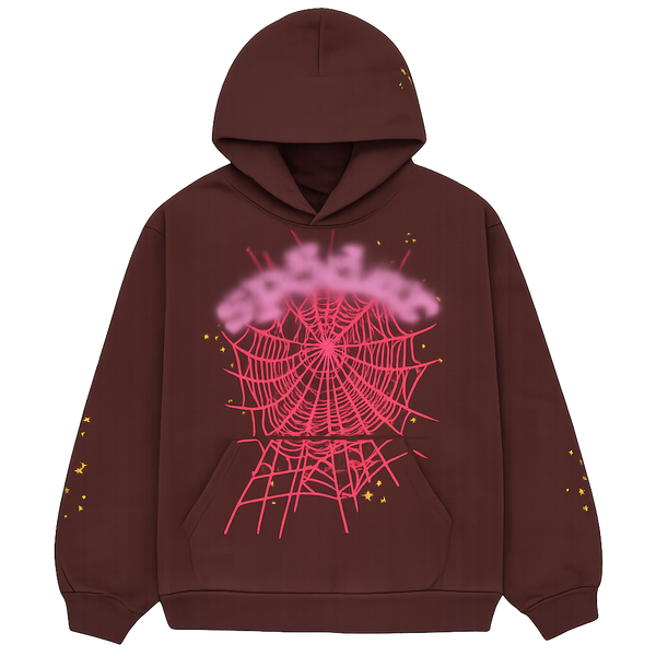 Brown Web Hoodie